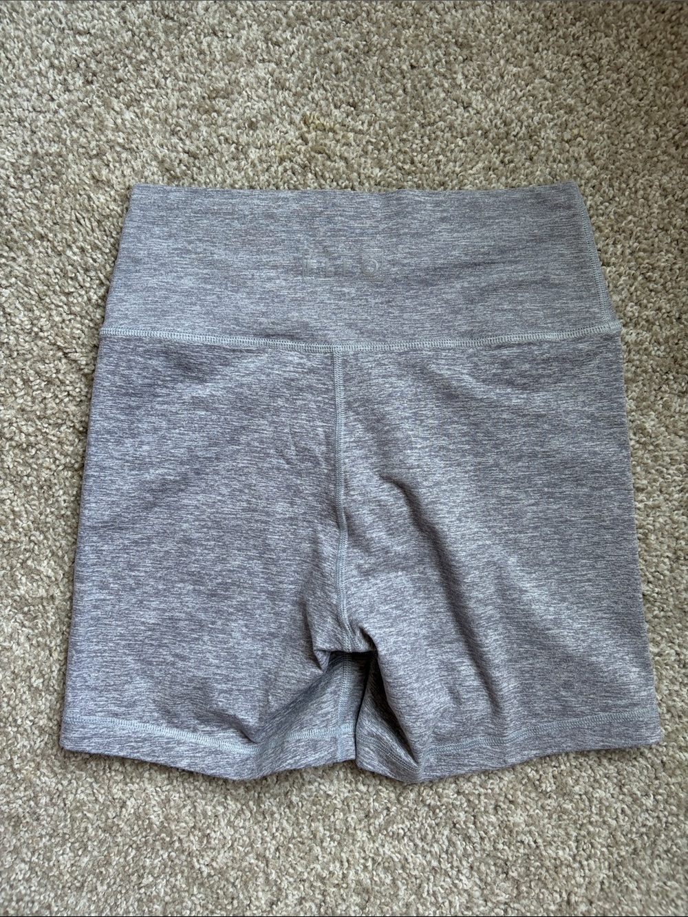 Fleo Heather Light Gray High-Rise Athletic Shorts